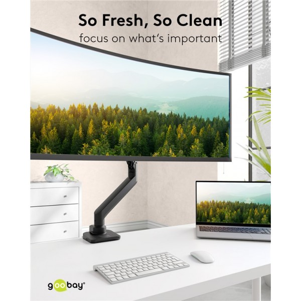 Gaming nosilec za monitor s plinsko vzmetjo od 17 do 49 palcev (43 - 124 cm), največ 20 kg