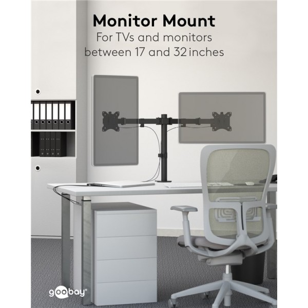Nosilec za dva monitorja Flex, 17 do 32 palcev (43-81 cm)