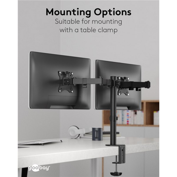 Nosilec za dva monitorja Flex, 17 do 32 palcev (43-81 cm)