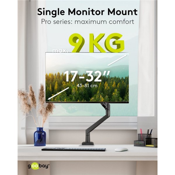 Nosilec za monitor s plinsko vzmetjo, 17 in 32 palcev (43-81 cm)