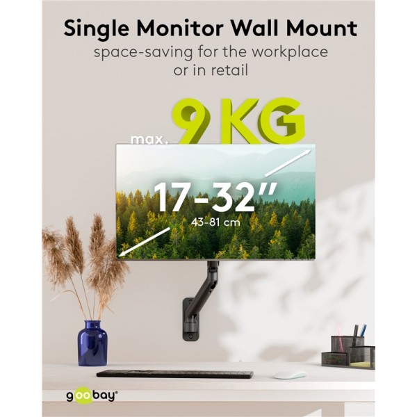 Stenski nosilec za monitor 17 in 32 palcev (43-81 cm)