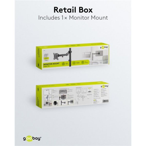 Nosilec za monitor Single Flex, 17 do 32 palcev (43-81 cm)