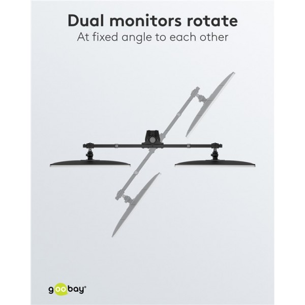 Nosilec za dva monitorja fix, 17 do 32 palcev (43-81 cm)