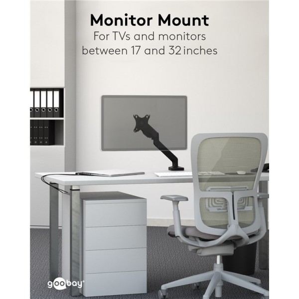 Nosilec monitorja s plinsko vzmetjo, 17 do 32 palcev (43-81 cm) Nosilec monitorja s plinsko vzmetjo, 17 do 32 palcev (43-81 cm)