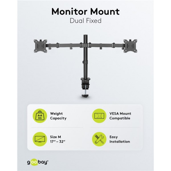 Nosilec za dva monitorja Flex, 17 do 32 palcev (43-81 cm)