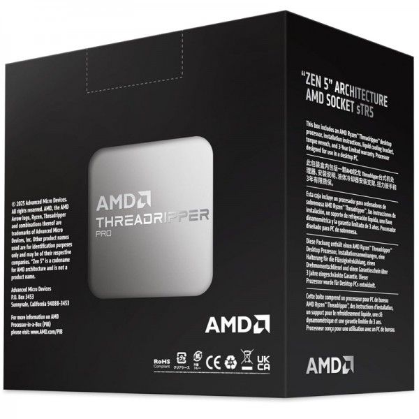 AMD Ryzen Threadripper PRO 9975WX 4/5,4GHz 32c/64t 128MB sTR5 350W BOX brez hladilnika procesor AMD Ryzen Threadripper PRO 9975WX 4/5,4GHz 32c/64t 128MB sTR5 350W BOX brez hladilnika procesor