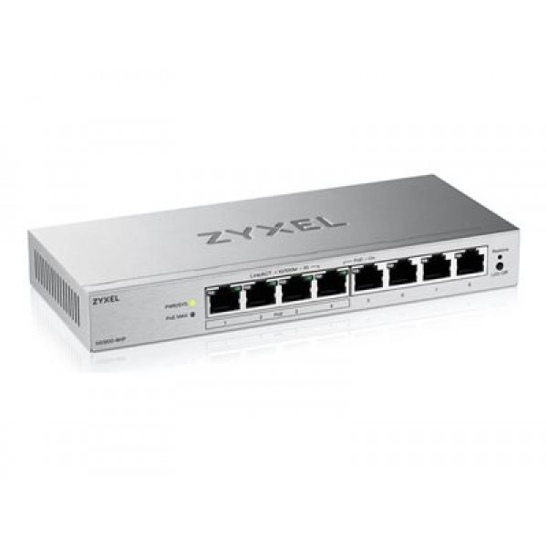 ZYXEL GS1200-8HP V3 8-portni Gigabit PoE+ switch (omrežni preklopnik)
