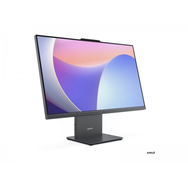 LENOVO IdeaCentre, vse-v-enem naprava z zmogljivim procesorjem AMD Ryzen 7 7735HS, 27-palčnim FHD zaslonom, 16 GB RAM, 512 GB SSD, integrirano UMA grafiko, z operacijskim sistemom Windows 11 Home, v barvi Luna Grey in z 2-letno garancijo.