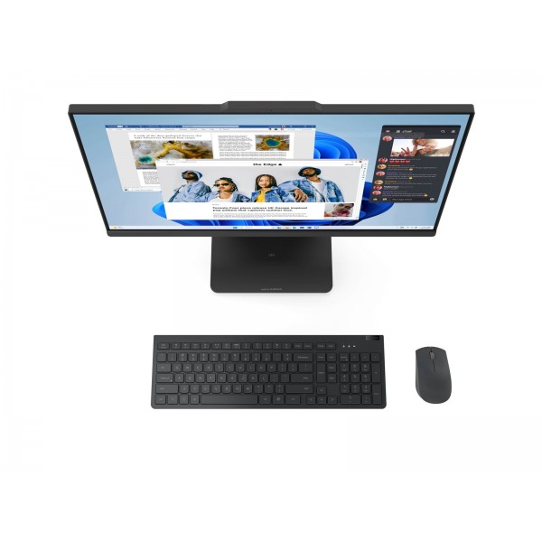 LENOVO IdeaCentre AIO 24, vse-v-enem naprava z Intel Core i5-13420H, 23,8" FHD IPS zaslonom s 100 Hz osveževanja, 16 GB RAM, 512 GB SSD, UMA integrirano grafiko, Windows 11 Home, barva Luna Grey in 2-letna garancija.