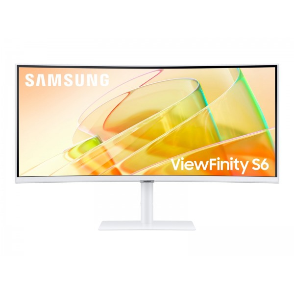 SAMSUNG LS34C650TAUX 34-palčni 21:9 ukrivljen 1000R, 3440×1440 VA-LED, 100 Hz, DisplayPort (DP)/HDMI/Thunderbolt 4 (USB-C) z 90 W napajanja, LAN, vgrajeni zvočniki, stojalo z nastavitvijo višine (HAS), VESA, White