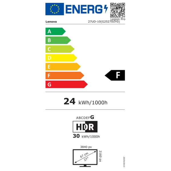 LENOVO Legion Pro 27UD-10, 27-palčni OLED 3840×2160 (16:9), 240 Hz, kontrast 1,5M:1, svetlost 250 cd/m2, odzivnost 0,5 ms, 2×HDMI 2.1, 1×DP 1.4, 2×USB-C, 3×USB-A, HDR, TrueBlack LENOVO Legion Pro 27UD-10, 27-palčni OLED 3840×2160 (16:9), 240 Hz, kontrast 1,5M:1, svetlost 250 cd/m2, odzivnost 0,5 ms, 2×HDMI 2.1, 1×DP 1.4, 2×USB-C, 3×USB-A, HDR, TrueBlack