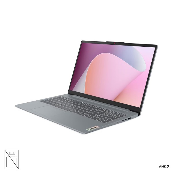 LENOVO IdeaPad Slim 3 prenosnik z AMD Ryzen 7 5825U, 15,6'' FHD zaslonom, 16 GB RAM, 512 GB SSD, integrirano grafiko (UMA), FREEDOS, barva Arctic Grey, 2-letna garancija, brez napajalnika