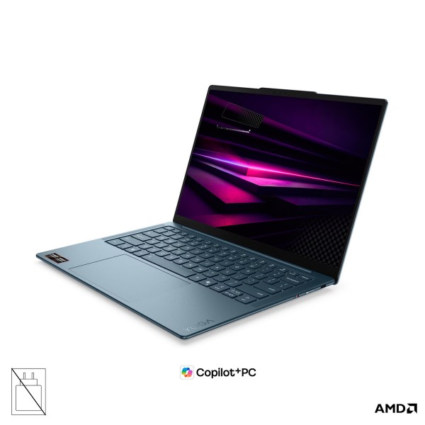 LENOVO Yoga Slim 7 prenosnik AMD Ryzen AI 7 445, 14" 2.8K WQXGA+ OLED, 32 GB, 1 TB, integrirana grafika (UMA), Windows 11 Home, tidal teal, 3-letna garancija, brez napajalnika
