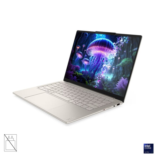 LENOVO Yoga Slim 7i Aura Edition prenosnik, Intel Core Ultra 5 226V, 14" 2.8K WQXGA+ OLED, 16 GB RAM, 512 GB SSD, integrirana grafika (UMA), Windows 11 Home, barva Seashell, 3-letna garancija, brez napajalnika