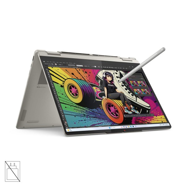 LENOVO Yoga 7 2-v-1 prenosnik z AMD Ryzen AI 7 350, 14'' WUXGA OLED zaslonom (MT), 32 GB RAM, 1 TB SSD, integrirano grafiko (UMA), Windows 11 Home, barva Seashell, 3-letna garancija, brez napajalnika