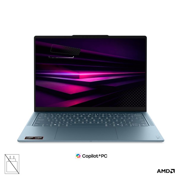 LENOVO Yoga Slim 7 prenosnik AMD Ryzen AI 7 445, 14" 2.8K WQXGA+ OLED, 32 GB, 1 TB, integrirana grafika (UMA), Windows 11 Home, tidal teal, 3-letna garancija, brez napajalnika
