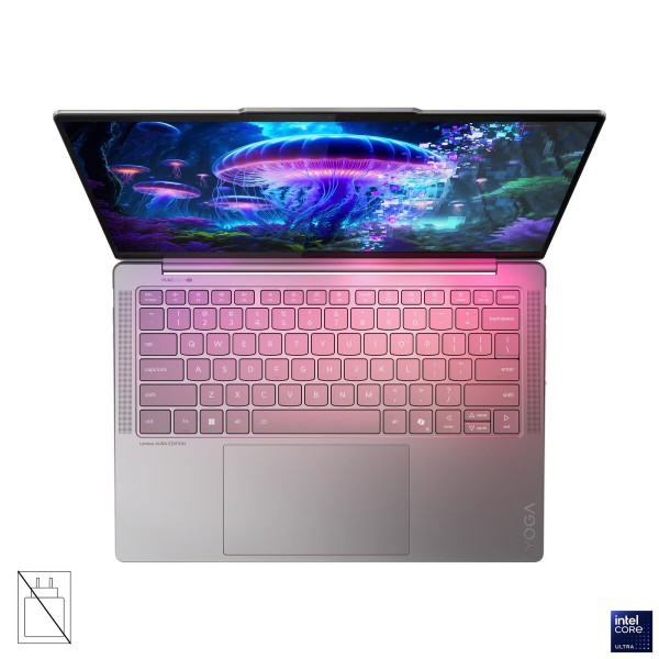 LENOVO Yoga Slim 7 Aura Edition, Intel Core Ultra 7 258V, 14-palčni 2.8K WQXGA+ OLED zaslon, multi-touch, 32 GB RAM, 1 TB prostora za shranjevanje, UMA grafika, Windows 11 Home, Luna Grey, 3-letna garancija, brez napajalnika