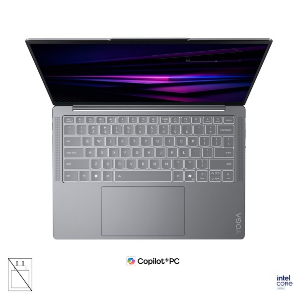 LENOVO Yoga Slim 7 Aura Edition prenosnik, Intel Core Ultra 7 256V, 14" 2.8K WQXGA+, 16 GB RAM, 1 TB SSD, UMA, Windows 11 Home, Luna Grey, 3-letna garancija, brez napajalnika