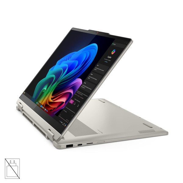 LENOVO Yoga 7 2-v-1 prenosnik, AMD Ryzen AI 5 340, 14-palčni WUXGA OLED z večdotikovnim zaslonom (MT), 24 GB RAM, 1 TB, integrirana grafika (UMA), Windows 11 Home (W11H), Seashell, 3-letna garancija, brez napajalnika