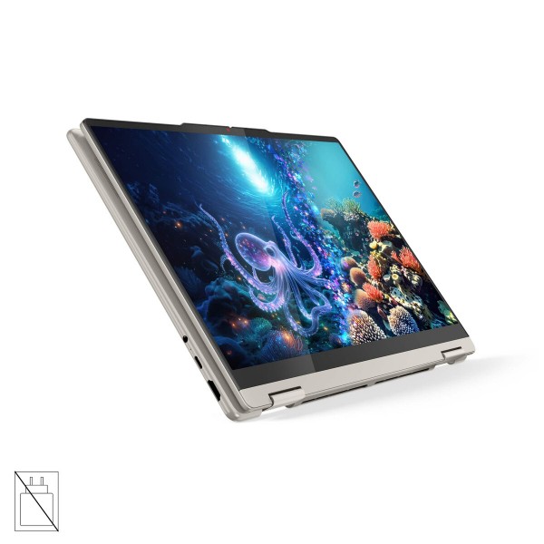 LENOVO Yoga 7 2-v-1 prenosnik, AMD Ryzen AI 5 340, 14-palčni WUXGA OLED z večdotikovnim zaslonom (MT), 24 GB RAM, 1 TB, integrirana grafika (UMA), Windows 11 Home (W11H), Seashell, 3-letna garancija, brez napajalnika