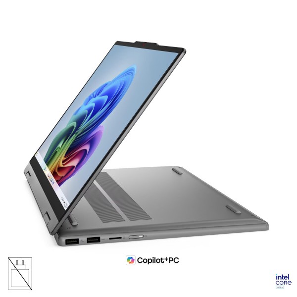 LENOVO IdeaPad 5 2-v-1 prenosnik z Intel Core Ultra 5 322, 14" WUXGA zaslonom na dotik (MT), 16 GB RAM, 512 GB SSD, UMA grafiko, Windows 11 Home, barva Luna Grey, 3-letna garancija, brez napajalnika
