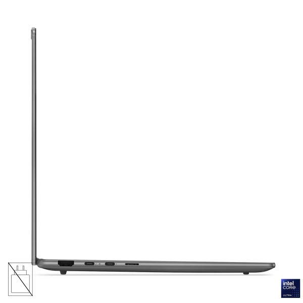 LENOVO Yoga Slim 7 Aura Edition, Intel Core Ultra 7 258V, 14-palčni 2.8K WQXGA+ OLED zaslon, multi-touch, 32 GB RAM, 1 TB prostora za shranjevanje, UMA grafika, Windows 11 Home, Luna Grey, 3-letna garancija, brez napajalnika