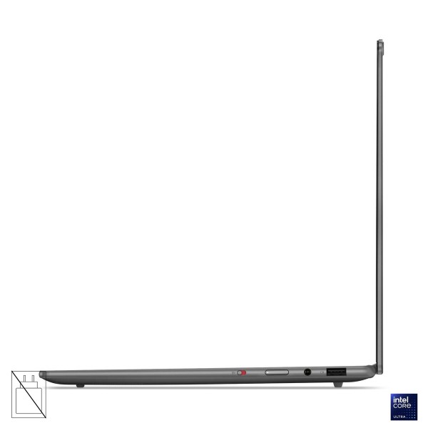 LENOVO Yoga Slim 7 Aura Edition, Intel Core Ultra 7 258V, 14-palčni 2.8K WQXGA+ OLED zaslon, multi-touch, 32 GB RAM, 1 TB prostora za shranjevanje, UMA grafika, Windows 11 Home, Luna Grey, 3-letna garancija, brez napajalnika