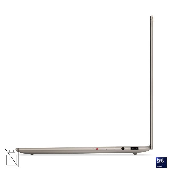 LENOVO Yoga Slim 7i Aura Edition prenosnik, Intel Core Ultra 5 226V, 14" 2.8K WQXGA+ OLED, 16 GB RAM, 512 GB SSD, integrirana grafika (UMA), Windows 11 Home, barva Seashell, 3-letna garancija, brez napajalnika