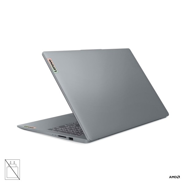 LENOVO IdeaPad Slim 3 prenosnik z AMD Ryzen 7 5825U, 15,6'' FHD zaslonom, 16 GB RAM, 512 GB SSD, integrirano grafiko (UMA), FREEDOS, barva Arctic Grey, 2-letna garancija, brez napajalnika