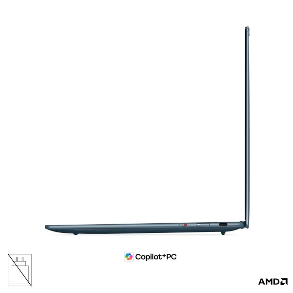 LENOVO Yoga Slim 7 prenosnik AMD Ryzen AI 7 445, 14" 2.8K WQXGA+ OLED, 32 GB, 1 TB, integrirana grafika (UMA), Windows 11 Home, tidal teal, 3-letna garancija, brez napajalnika