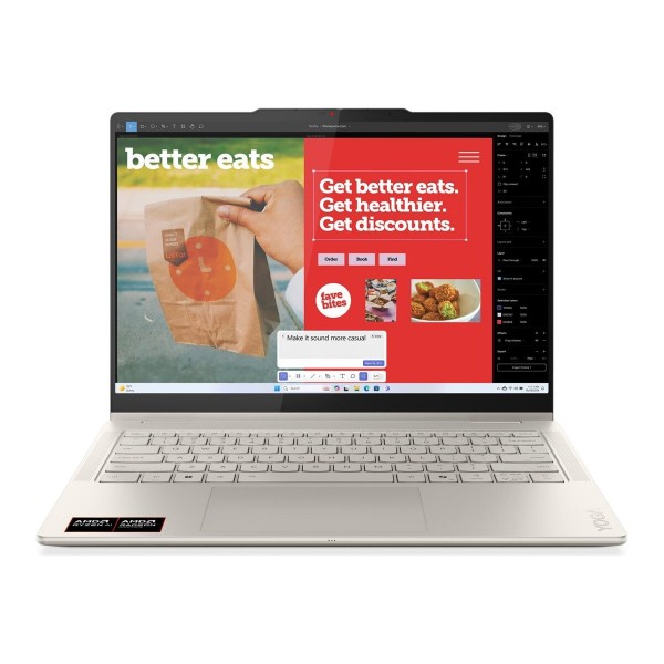 LENOVO Yoga 7 2-v-1 prenosnik z AMD Ryzen AI 7 350, 14'' WUXGA OLED zaslonom (MT), 32 GB RAM, 1 TB SSD, integrirano grafiko (UMA), Windows 11 Home, barva Seashell, 3-letna garancija