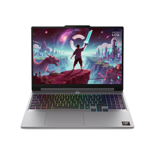 LENOVO LOQ prenosnik, AMD Ryzen 7 250, 15,3-palčni WUXGA zaslon, 16 GB RAM, 1 TB, RTX 5060, brez operacijskega sistema (DOS), Luna Grey, 3-letna garancija