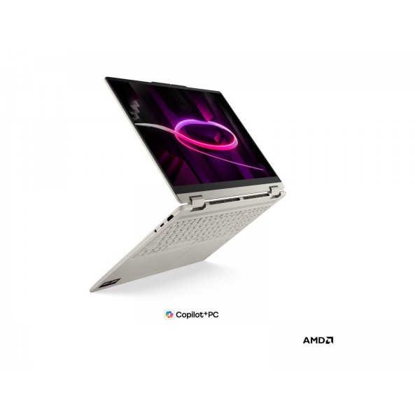 LENOVO Yoga 7a 2-v-1 prenosnik, AMD Ryzen AI 5 435, 16-palčni WUXGA OLED z večdotik zaslonom (MT), 16 GB RAM, 512 GB SSD, integrirana grafika (UMA), Windows 11 Home, barva Seashell, 3-letna garancija, brez adapterja (NO ADP)