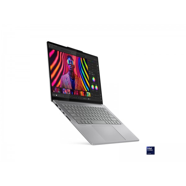 LENOVO Yoga Pro 7 Aura Edition prenosnik z Intel Core Ultra 7 255H, 14,5-palčnim 3K OLED zaslonom na dotik (120 Hz), 32 GB RAM, 1 TB SSD, integrirano grafiko (UMA), Windows 11 Home, Luna Grey, 2 leti garancije