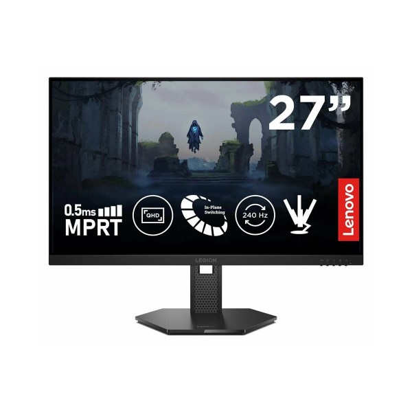 LENOVO Legion 27Q-10 27-palčni IPS QHD (2560x1440), razmerje 16:9, osveževalna frekvenca 240 Hz, svetlost 300 cd/m2, kontrast 1000:1, odzivni čas 0,5 ms, 2× HDMI 2.1, 1× DisplayPort 1.4, 99% sRGB, 3 leta garancije.