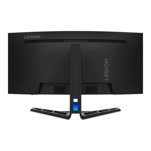 LENOVO Legion R34w-30 34-palčni VA zaslon z razmerjem 21:9, ločljivostjo 3440×1440 in osveževanjem 180 Hz; svetlost 350 cd/m², kontrast 3000:1 in čas odziva 0,5 ms; priključki 2× HDMI 2.1 in 1× DisplayPort 1.4; barvni razpon 99 % sRGB; vgrajena zvočnika 3