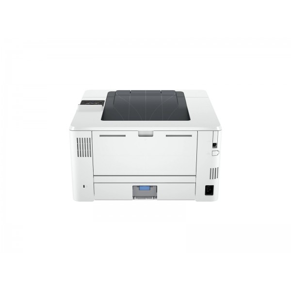 HP LaserJet Pro 4002dn: črno-beli laserni tiskalnik A4 s samodejnim obojestranskim tiskom, ločljivostjo 4800 x 600 dpi, hitrostjo do 40 strani/min, 350-listnim predalom ter povezljivostjo USB in LAN.
