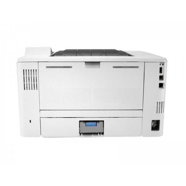 HP LaserJet Enterprise M406dn črno-beli laserski tiskalnik A4 s 1200 x 1200 DPI, hitrostjo tiskanja do 40 strani/min, predalom za 350 listov, samodejnim dvostranskim tiskom ter USB in LAN povezljivostjo.