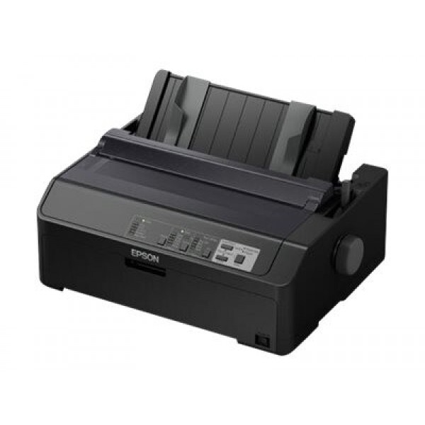 EPSON FX-890II črno-beli matrični tiskalnik za rolični papir (širina 21,6 cm), s podporo JIS B4 in listno širino 254 mm, ločljivostjo 240 x 144 dpi, 9-igelnim mehanizmom, hitrostjo do 738 znakov/s ter povezljivostjo prek paralelnega vmesnika in USB 2.0