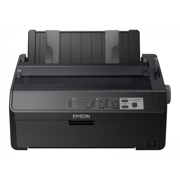 EPSON FX-890II črno-beli matrični tiskalnik za rolični papir (širina 21,6 cm), s podporo JIS B4 in listno širino 254 mm, ločljivostjo 240 x 144 dpi, 9-igelnim mehanizmom, hitrostjo do 738 znakov/s ter povezljivostjo prek paralelnega vmesnika in USB 2.0
