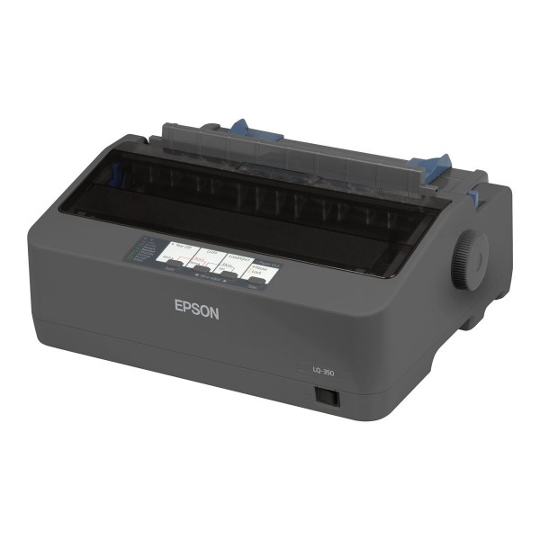 EPSON LQ-350, črno-beli 24-igelni matrični tiskalnik z hitrostjo 347 znakov/s ter paralelnim, USB 2.0 in serijskim vmesnikom.