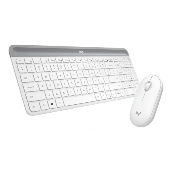 LOGITECH Slim brezžični komplet tipkovnice in miške MK470 - Offwhite - US International