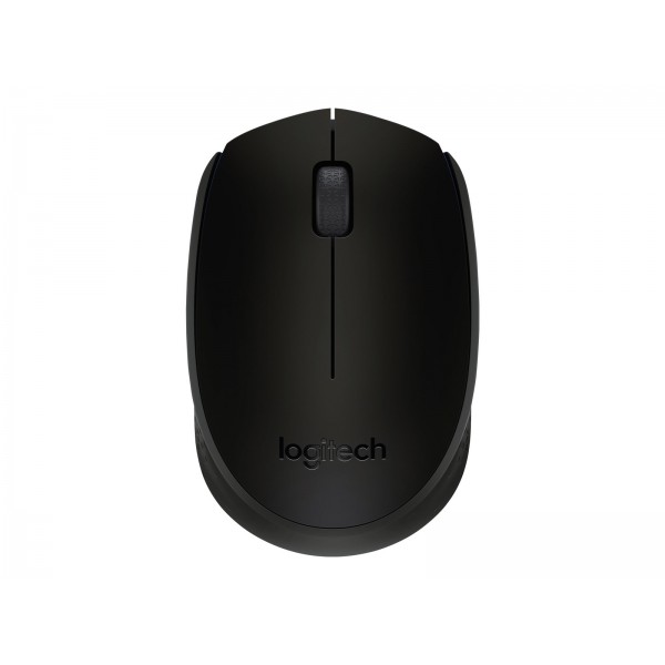 LOGITECH B170, optična miška s tremi gumbi, brezžična 2.4 GHz z USB brezžičnim sprejemnikom, črna LOGITECH B170, optična miška s tremi gumbi, brezžična 2.4 GHz z USB brezžičnim sprejemnikom, črna