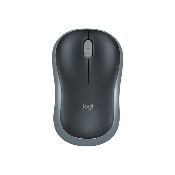 LOGITECH M185 optična miška, brezžična 2,4 GHz z USB sprejemnikom, siva