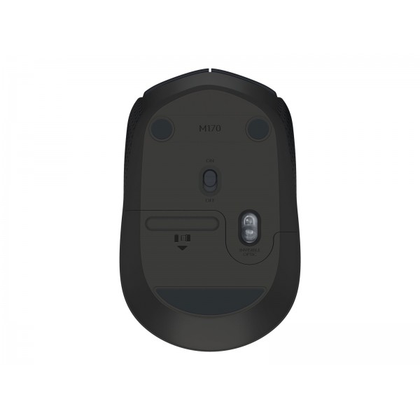 LOGITECH B170, optična miška s tremi gumbi, brezžična 2.4 GHz z USB brezžičnim sprejemnikom, črna LOGITECH B170, optična miška s tremi gumbi, brezžična 2.4 GHz z USB brezžičnim sprejemnikom, črna