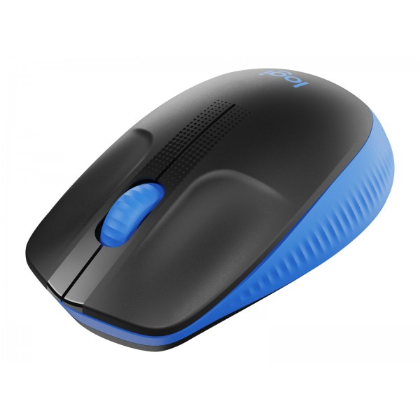 LOGITECH M190 brezžična optična 3-gumbna miška z USB sprejemnikom, Blue