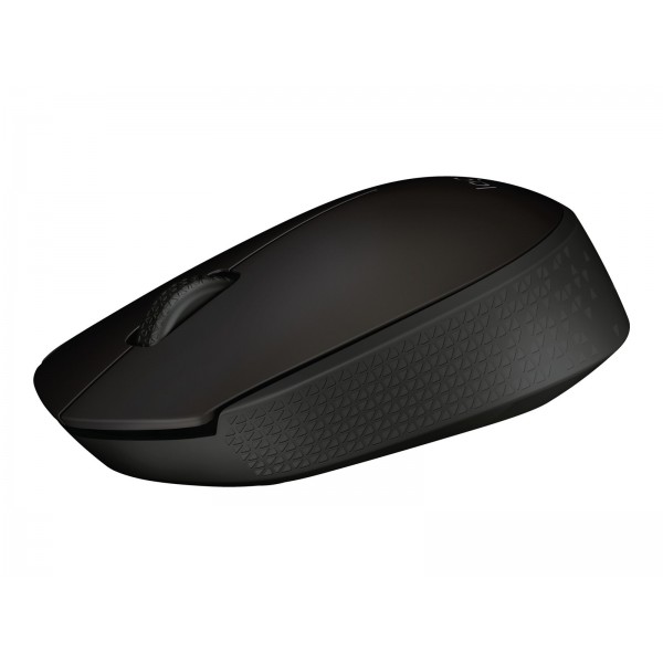 LOGITECH B170, optična miška s tremi gumbi, brezžična 2.4 GHz z USB brezžičnim sprejemnikom, črna