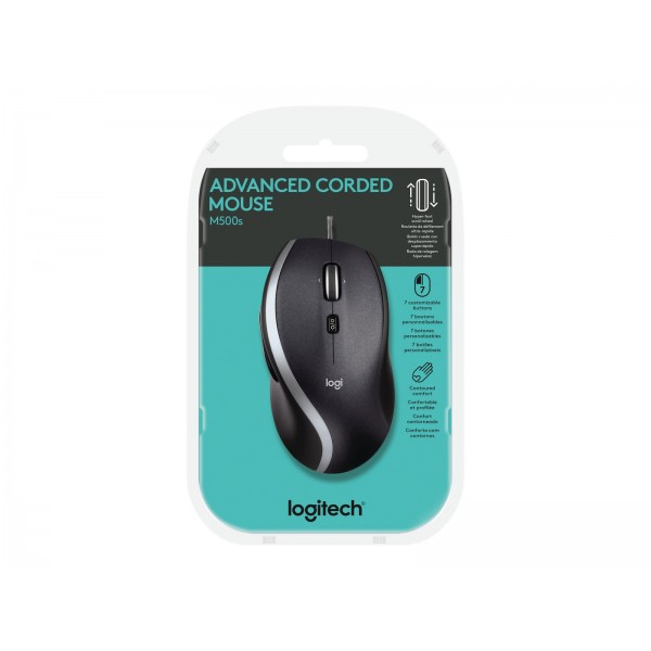 LOGITECH M500s napredna žična optična miška, 7 gumbov, USB LOGITECH M500s napredna žična optična miška, 7 gumbov, USB