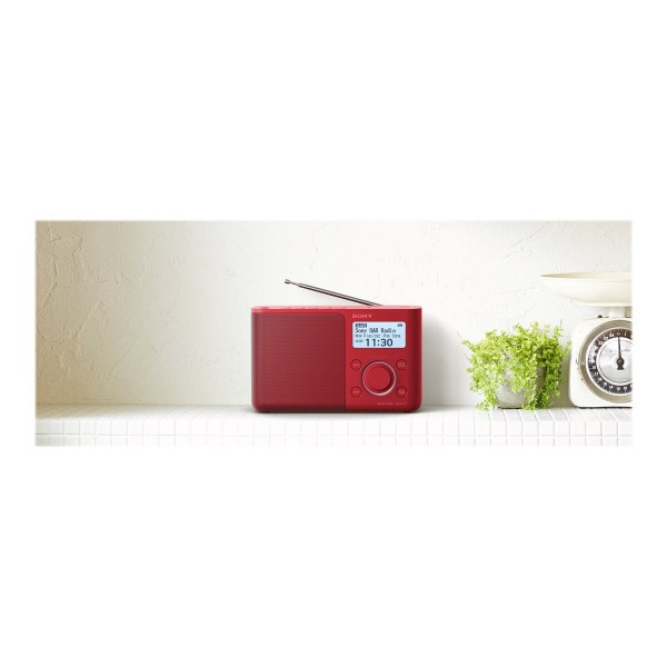 SONY XDRS61DR prenosni DAB radio, rdeč