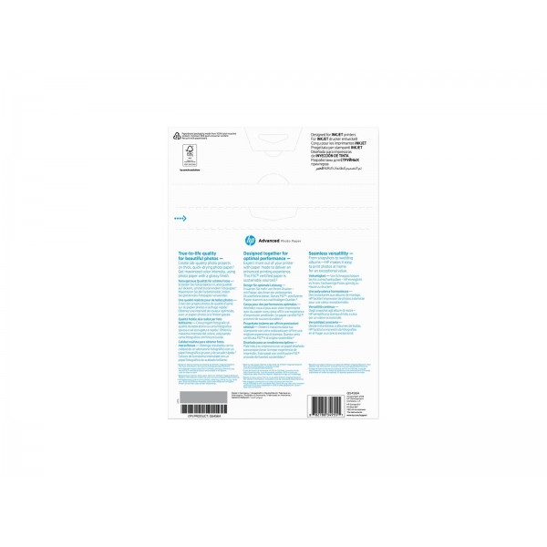 Originalni HP Q5456A napredni sijajni fotopapir, kartuša s črnilom, 250 g/m2, A4, 25 listov, 1 paket